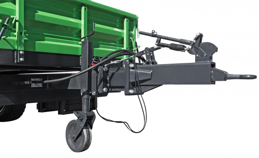 OtiumFarm single-axle agricultural trailers equipped with overrun brakes and hydraulic braking system